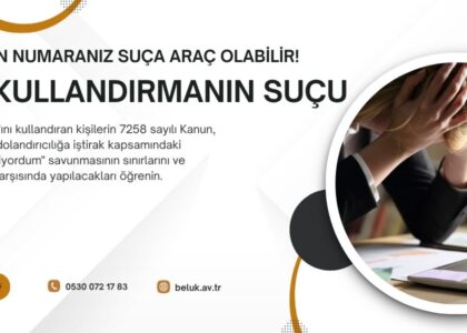 Evet, suçlu olabilirsiniz. IBAN'ınızı yasa dışı bahis veya benzeri suç faaliyetleri için kullandırtmak; 7258 sayılı Kanun m. 5/1-b kapsamında 1 ila 3 yıl hapis ve TCK m. 282 kapsamında suç gelirinin aklanması nedeniyle 3 ila 7 yıl hapis cezasına yol açabilir. Aralarında evlilik bağı dahi olsa bu yaptırım geçerliliğini korur.