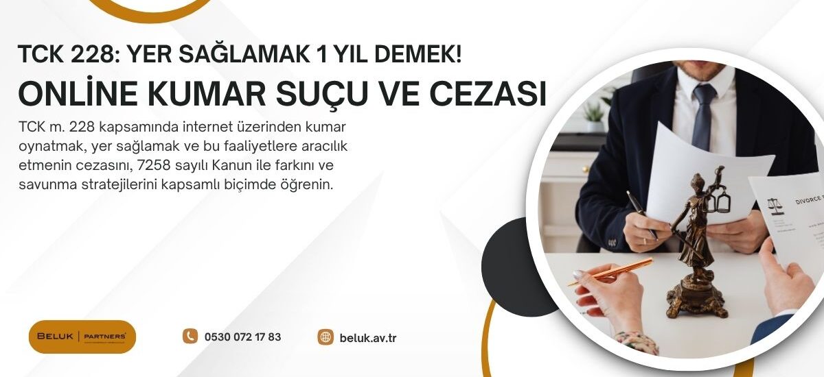 TCK m. 228 kapsamında kumar oynatmak veya buna yer ve imkân sağlamak 1 yıla kadar hapis ve adli para cezası öngörmektedir. Spor bahislerini düzenleyen 7258 sayılı Kanun ise çok daha ağır yaptırımlar içermekte; organizatörler için 3 ila 5 yıl hapis cezası öngörmektedir. Suçun örgütlü işlenmesi halinde her iki kanun kapsamında da ceza artırılmaktadır.