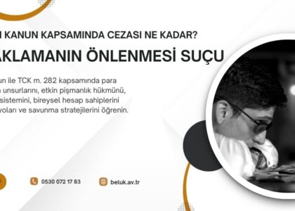 5549 sayılı Suç Gelirlerinin Aklanmasının Önlenmesi Hakkında Kanun, kurumsal yükümlülükleri düzenlerken; bireysel para aklama suçunun cezası TCK m. 282 kapsamında 3 yıldan 7 yıla kadar hapistir. Suçun örgüt bünyesinde ya da meslek olarak işlenmesi halinde bu ceza yarı oranında artırılır. Kovuşturma başlamadan önce yetkililere bildirim yapılması halinde ceza tamamen kaldırılabilir.
